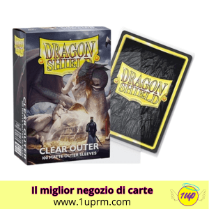 Dragon Shield Matte Outer Sleeves - Clear Outer (100 Sleeves) - 1UP