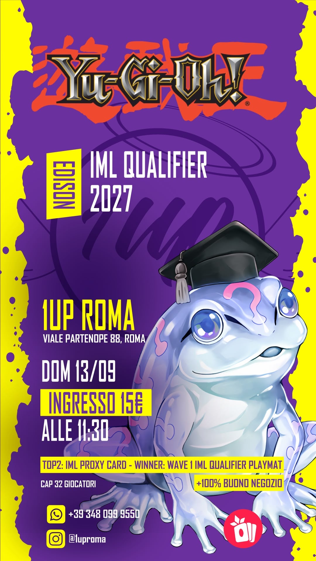 IML Qualifier 2027 – Roma @ 1UP – 13 Settembre 2026