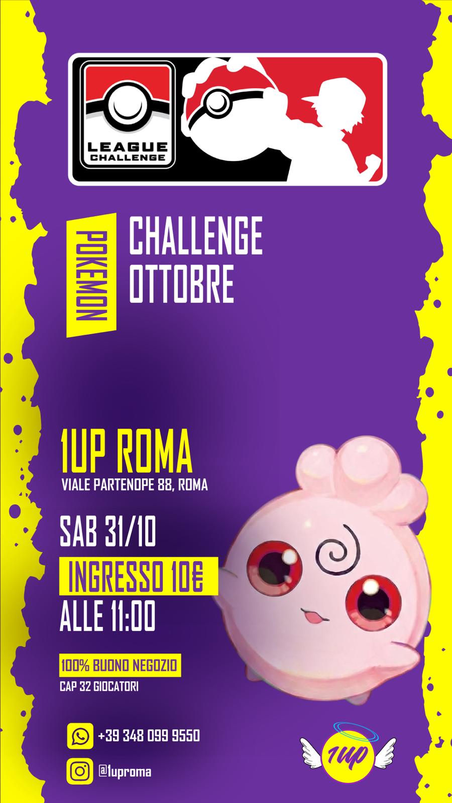 Pokémon Challenge – Sabato 31 Ottobre 1UP Roma