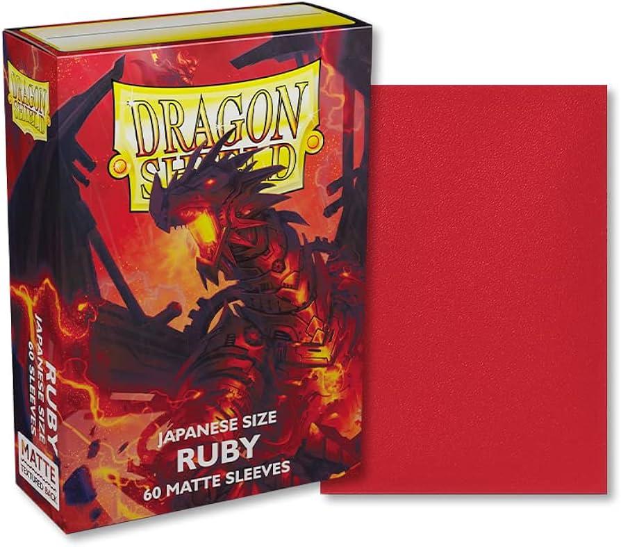 Dragon Shield Small Sleeves - Japanese Matte Ruby (60 Sleeves) - 1UP