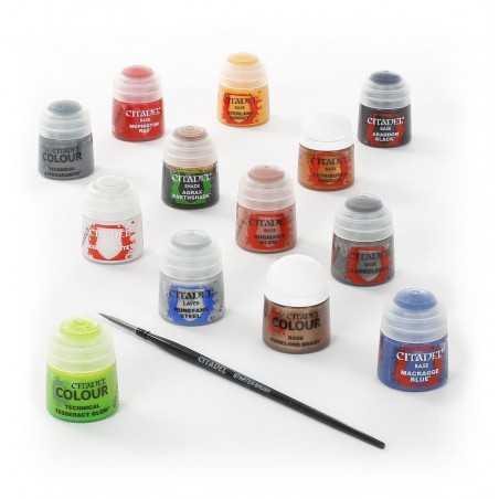 Warhammer 40,000 : Warhammer 40,000 Paints + Tools Set - 1UP