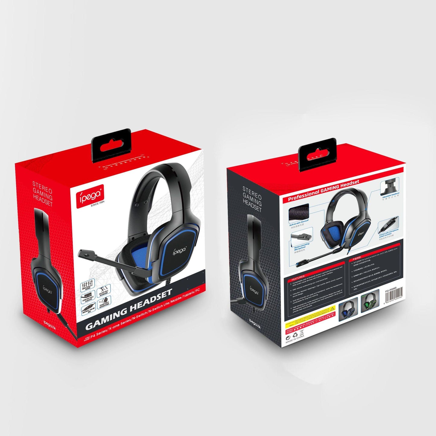 Cuffie cablate blu PG-R006B per PS4/XBOX/Switch/PC - 1UP