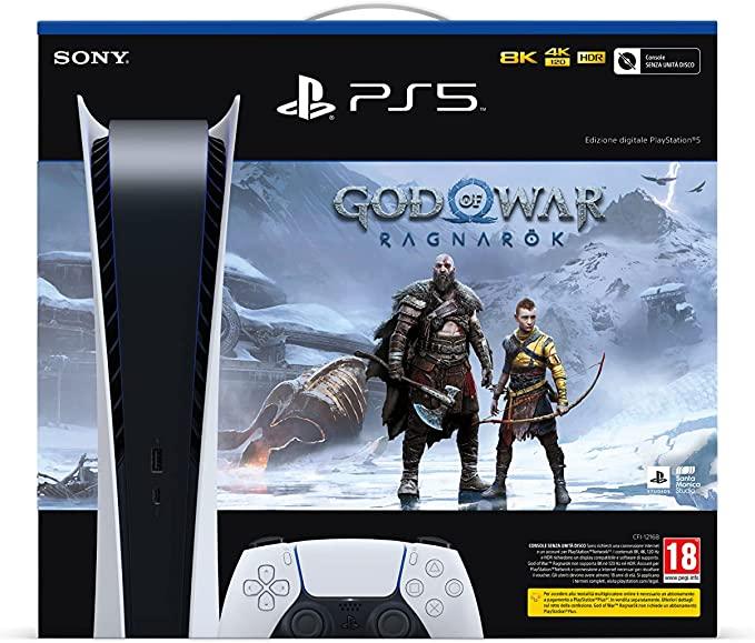 Playstation PS5 Digital C + God of War: Ragnarok VCH - 1UP