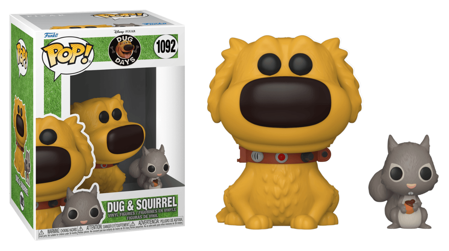 Funko Pop ! Disney Dug Days : Dug With Squirrel (1092) - 1UP