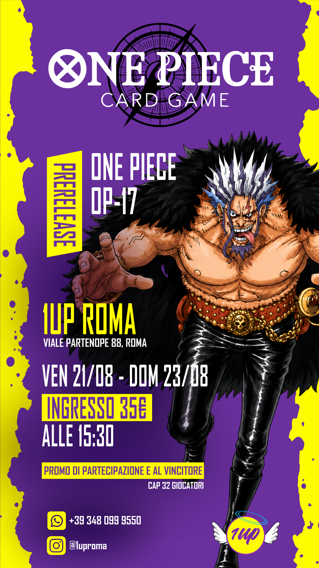ONE PIECE CARD GAME – OP-17 PRERELEASE | 1UP ROMA