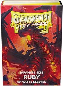Dragon Shield Small Sleeves - Japanese Matte Ruby (60 Sleeves) - 1UP