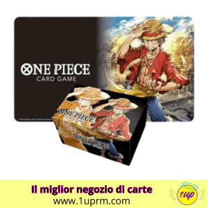 One Piece Card Game : Playmat And Storage Box Set - "Monkey. D. Luffy" - 1UP