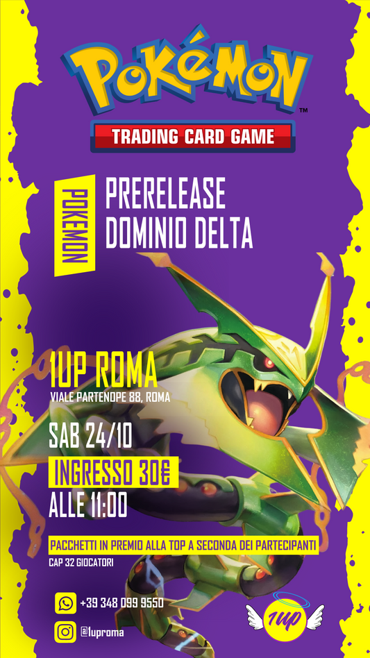 Biglietto Prerelease Pokémon TCG : Dominio Delta Sabato 24/10
