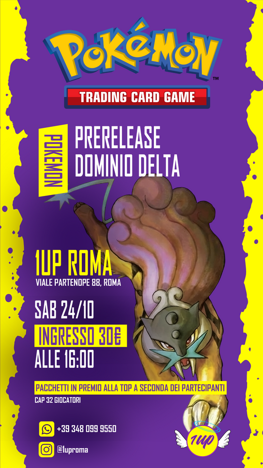 Biglietto Prerelease Pokémon TCG : Dominio Delta Sabato 24/10