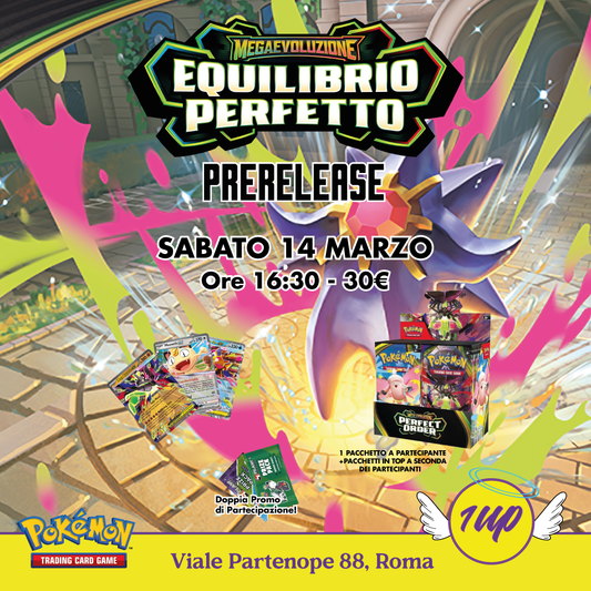 Biglietto Prerelease Pokémon TCG – MegaEvoluzione: Equilibrio Perfetto