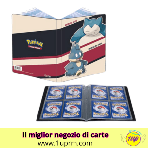 Ultra Pro Album Raccoglitore 80 Carte 12 Fogli 4 Tasche – Snorlax & Munchlax - 1UP