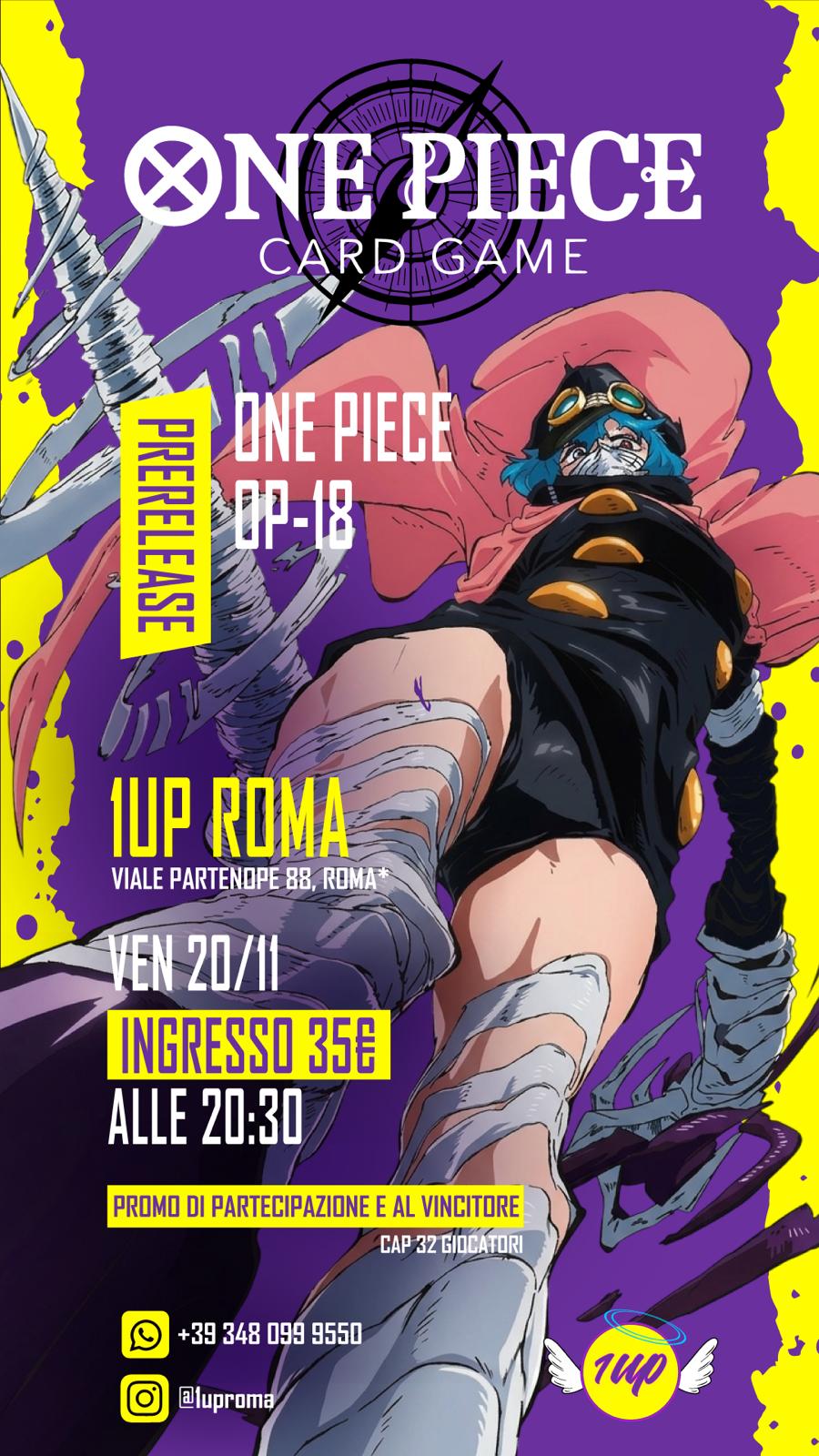 ONE PIECE CARD GAME – OP-18 PRERELEASE VENERDI' 20/11 | 1UP ROMA