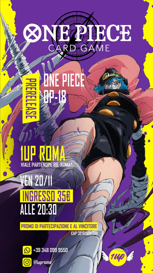 ONE PIECE CARD GAME – OP-18 PRERELEASE VENERDI' 20/11 | 1UP ROMA