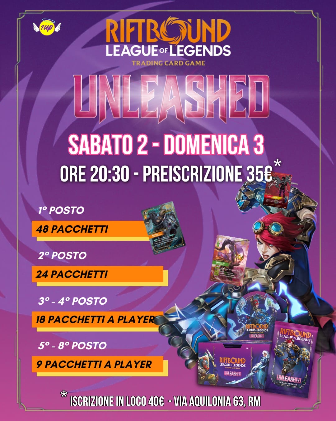 Riftbound: Unleashed pre release win a case – Preiscrizione – 1UP