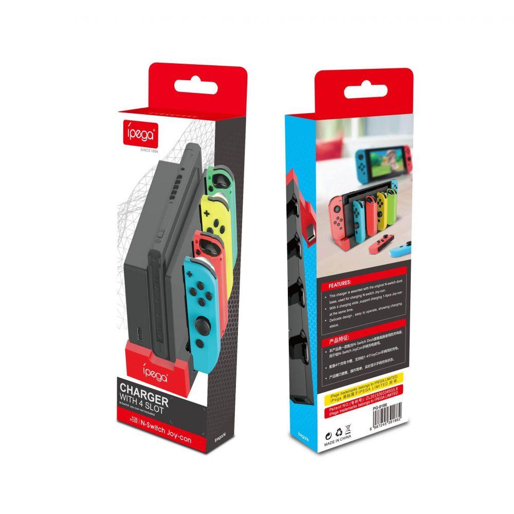 Ipega Stazione Ricarica 4 Slot PG-9186 Per Nintendo Switch Joycon - 1UP