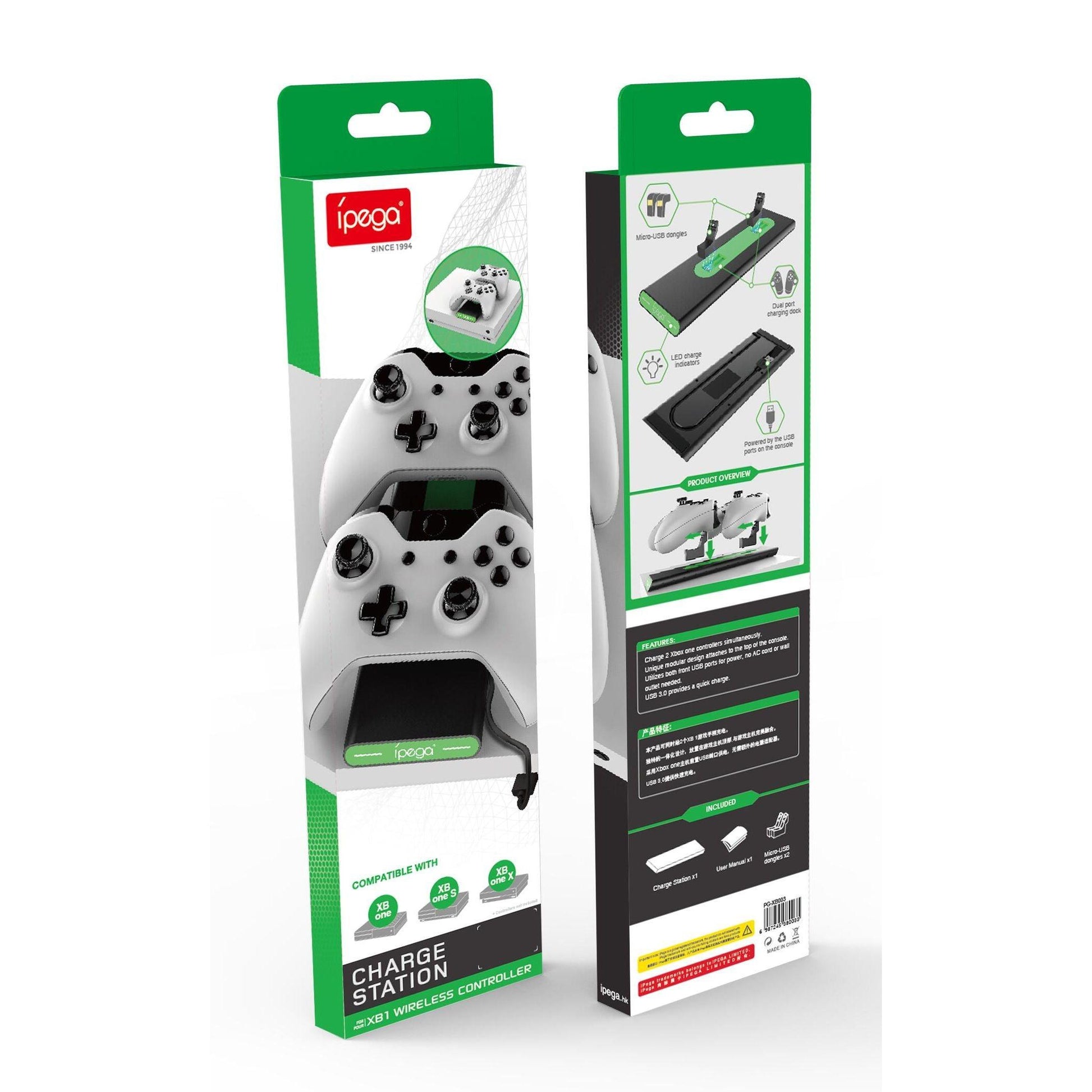 Stazione di ricarica 2 slot PG-XB003 per controller XBOX One - 1UP