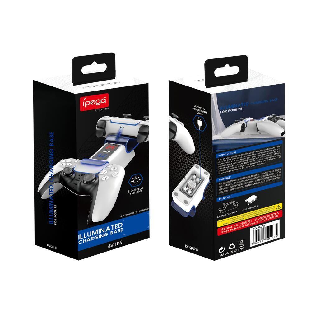 Stazione ricarica luminosa PG-P5003 per controller PS5 - 1UP